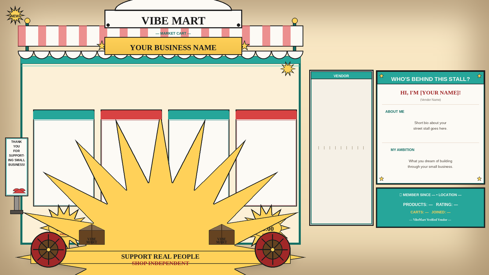 VibeMart cart preview